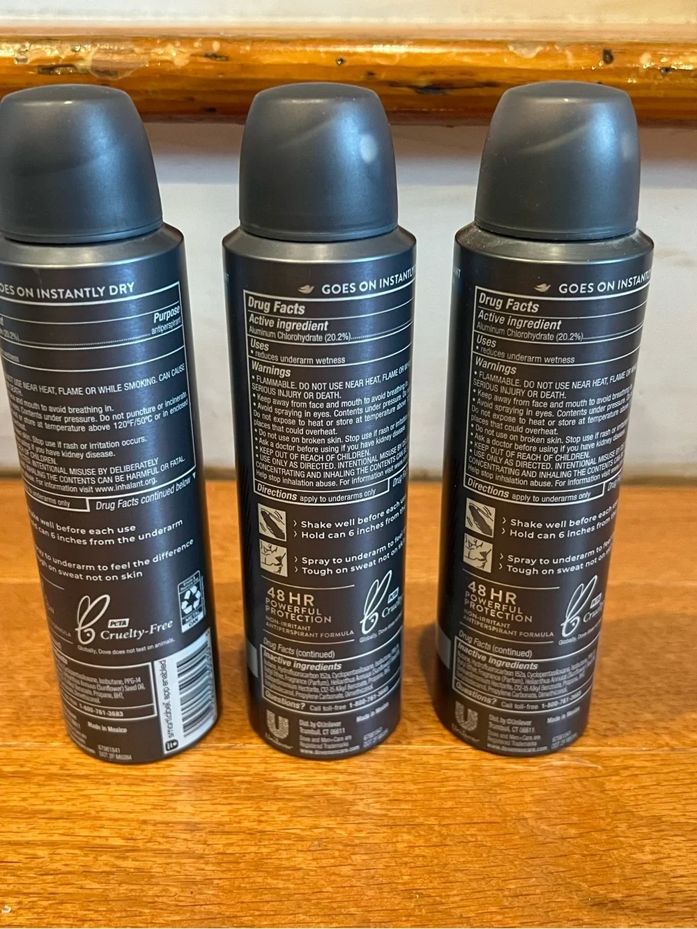 Dove Men + Care Dry Spray Antiperspirant, Clean Comfort 3.8 oz Pack of 3 - Used
